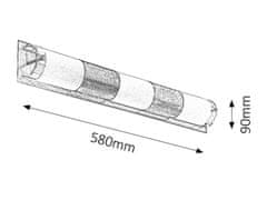 Rabalux Rabalux nástenné svietidlo Periodic E14 3x MAX 40W chrómová 5809