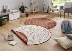 NORTHRUGS Kusový koberec Twin-Wendeteppiche 103110 terra creme kruh – na von aj na doma 140x140 (priemer) kruh