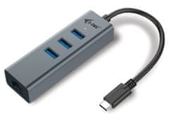 I-TEC USB-C Metal HUB 3 Port + Gigabit Ethernet