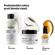 Loreal Professionnel Šampón pre farbené a poškodené vlasy, pre lesk vlasov, dlhšie trvajúcu farbu, bohatá textúra Serie E (Objem 300 ml)