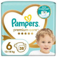 Pampers Plienky Premium Care, Veľkosť 6, Plienka 38x