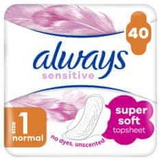 Always Ultra Sensitive Normal Dámske Hygienické vložky 40 ks