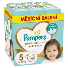 Pampers Premium Care plienky veľ. 5 (148 ks plienok) 11-16 kg Mesačné balenie