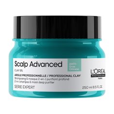 Loreal Professionnel Šampón a maska pre mastnú pokožku hlavy 2 v 1 Scalp Advanced (Anti-Oiliness 2-in-1 Clay) 250 ml