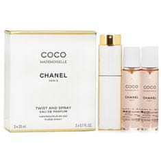 Chanel Coco Mademoiselle - EDP 20 ml (plnitelný flakon) + EDP náplň 2 x 20 ml 60 ml