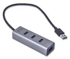 I-TEC USB 3.0 HUB 4-port, pasívny, integrovaný kábel 19cm