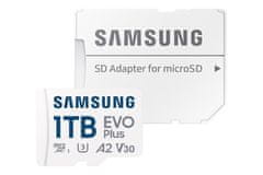 SAMSUNG EVO Plus/micro SDXC/1TB/160MB/s/UHS-I U3/Class 10/+ Adaptér/Biela