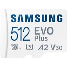 SAMSUNG MicroSDXC 512GB EVO Plus +SD adp