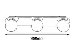 Rabalux Rabalux kúpeľňové svietidlo Becca G9 3X MAX 28W chrómová IP44 2112