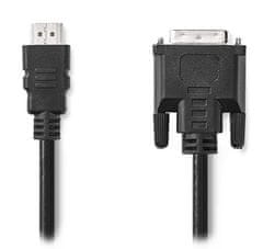 Nedis kábel HDMI - DVI/ konektor HDMI - zástrčka DVI-D 24+1pinová/ čierny/ bulk/ 2m