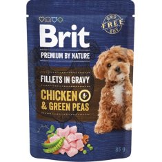 Brit Premium by Nature Dog vreciek. Fillets in Gravy Chicken&Peas 85g