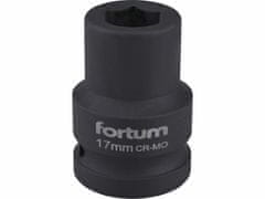 Fortum Kľúč nástrčný rázový, 17mm, 3/4”, FORTUM