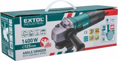 Extol Industrial Brúska uhlová, príkon 1400W, priemer 125mm, regulácia otáčok, EXTOL INDUSTRIAL