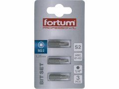 Fortum Bit štvorec Sq2x25mm, 3ks, S2