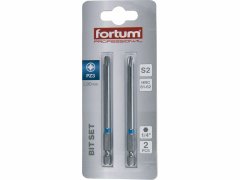 Fortum Bit krížový 2ks, PZ 3x90mm, S2, FORTUM