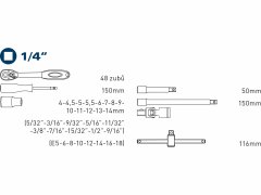 Fortum Sada nástrčných kľúčov Multi-lock, 19-dielna, FORTUM