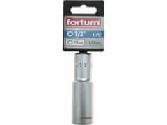 Fortum Kľúč nástrčný predĺžený, 19mm, 1/2”, FORTUM