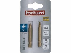 Fortum Bit krížový 2ks, PZ 1x50mm, S2, FORTUM