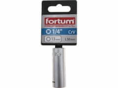 Fortum Kľúč nástrčný predĺžený, 13mm, 1/4”, FORTUM