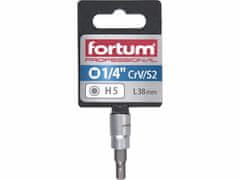 Fortum Hlavica zástrčná HEX, HX 5, 1/4”, FORTUM