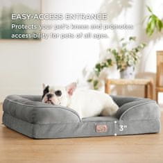 HARLEY® Mäkký útulný ortopedický pelech pre psa (sivá farba) | DOGCOUCH