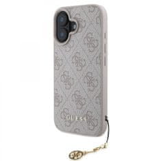 Guess Zadný kryt 4G Charm pre iPhone 16 Tone on Tone Pink