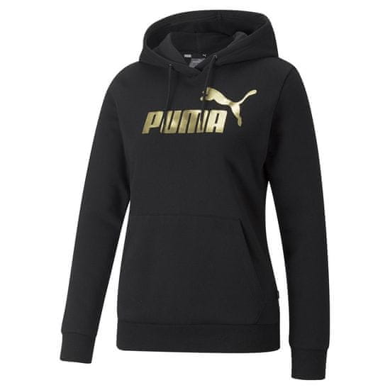 Puma Mikina čierna Essentials Metallic Logo FL