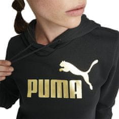 Puma Mikina čierna 176 - 181 cm/L Essentials Metallic Logo FL