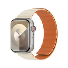 Benks Magnetický silikónový remienok pre Apple Watch 42-44-45-49 béžovo-oranžový