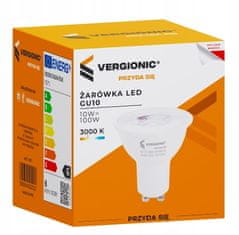 Vergionic Úsporná žiarovka LED GU10 teplá biela 10W