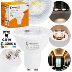 Vergionic Úsporná žiarovka LED GU10 teplá biela 10W