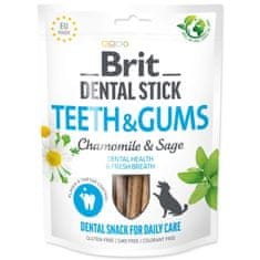 Brit Pochúťka Dental Stick Teeth & Gums s harmančekom a šalviou 7ks