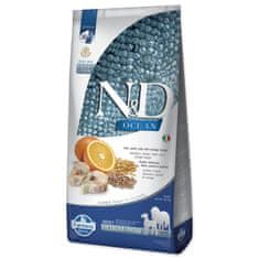 N&D Krmivo Dog Ocean Adult Medium & Maxi Codfish, Spelt, Oats & Orange 12kg