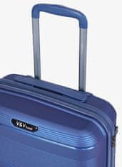 V&V TRAVEL Príručný kufor 55cm Metallo Blue