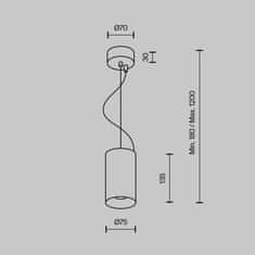 MAYTONI MAYTONI Závesné svietidlo Efir 15W 38d P089PL-15W3K-MG