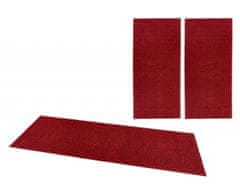 Hanse Home Spálňová sada Pure 102616 Red (Rozmery kobercov 3 diely: 70x140 cm (2x), 70x240 cm (1x))