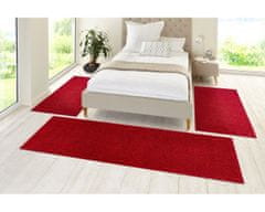 Hanse Home Spálňová sada Pure 102616 Red (Rozmery kobercov 3 diely: 70x140 cm (2x), 70x240 cm (1x))