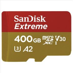 SanDisk Extreme micro SDXC 400 GB 160 MB/s A2 C10 V30 UHS-I U3, adaptér, NÁHRADA 121588