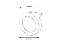 Rabalux Noční orientační svítidlo 2282 PUMPKIN světelný senzor, 3000K, 0,5W, 5lm