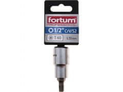 Fortum Hlavica zástrčná 1/2" hrot TORX, T40, L 55mm