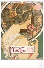 Notique Kalendár 2025 nástenný: Alfons Mucha, 33 × 46 cm