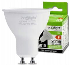 ECOLIGHT 10x LED žiarovka - GU10 - 10W - 900lm - 3000k - teplá farba Eco Light