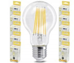 Anlux 10x LED žiarovka E27 - 11W - 1540lm - teplá biela