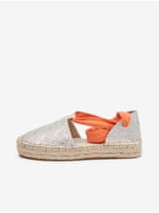 Guess Oranžovo-strieborné dámske vzorované espadrilky na zaväzovanie Guess Jalene 3 40