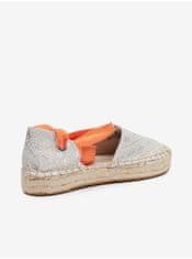 Guess Oranžovo-strieborné dámske vzorované espadrilky na zaväzovanie Guess Jalene 3 40