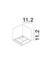 Nova Luce NOVA LUCE vonkajšie nástenné svietidlo COMO antický hnedý hliník LED 2x3W 3000K 220-240V nastaviteľný uhol 0-90st. IP54 847406