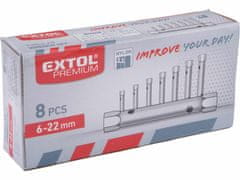 Extol Premium Kľúče rúrkové 6-22mm, sada 8ks, CrV, EXTOL PREMIUM