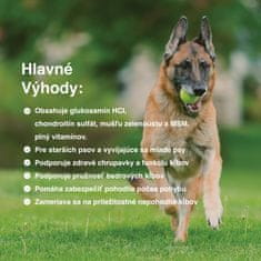 DogBarKode Výživové doplnky pre psov, mäkké psie maškrty na kĺby a pohyblivosť, glukozamín, chondroitín a zelená mušľa, prirodzená podpora pre všetkých psov, 30 mäkkých žuvacích maškŕt, MobilityChew