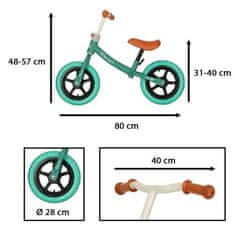 KIK KX4544_1 Detský balančný bicykel Trike Fix Balance tyrkysové