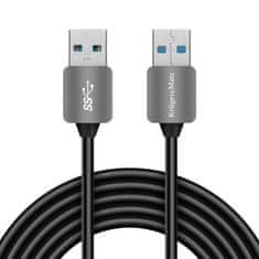 Krüger&Matz Zástrčka kábla USB3.0 - zástrčka Kruger &amp; Matz 1m čierny KM0337